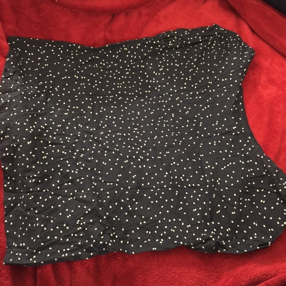 ZARA small navy blue top with white dot pattern - Picture 5 of 5
